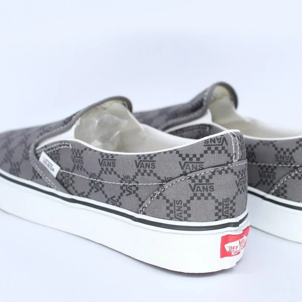Vans Mens Vans Classic Slip-on - Mens Shoes Pewter/Black - Picture 6 of 8